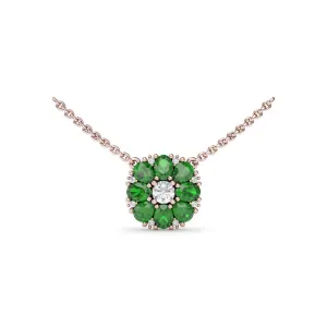 Fana Emerald Flower Cluster Necklace
