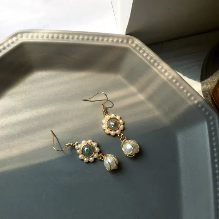Fashion Simple Imitation Pearl Round Ball Pendant Clip Earrings