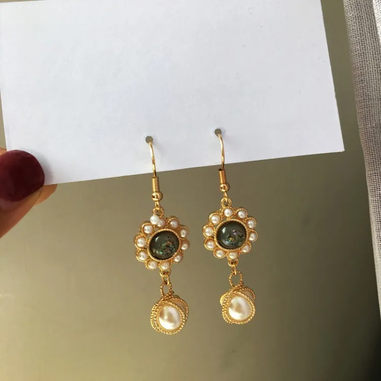 Fashion Simple Imitation Pearl Round Ball Pendant Clip Earrings