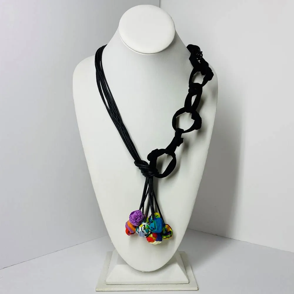FICKLESTICKS Chain & Cherries Necklace - ALL BLACK (NOT MULTI)