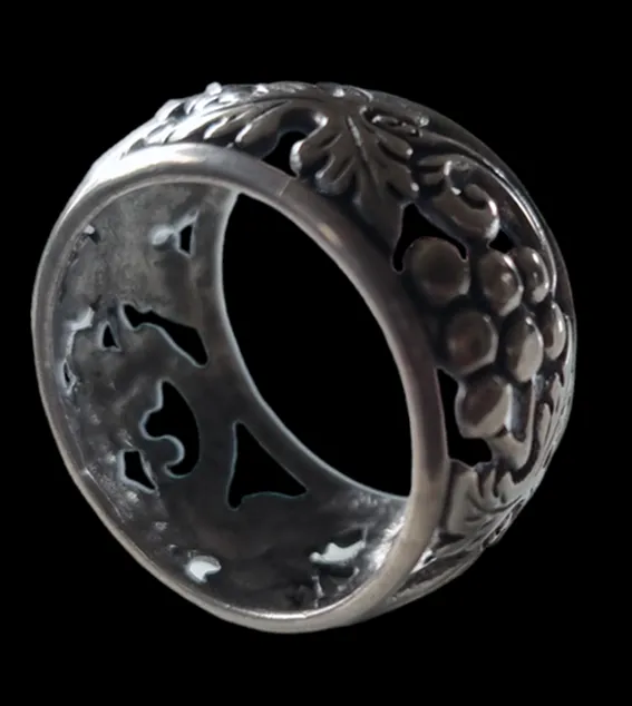 Filigree Grapevine .925 Sterling Silver Ring