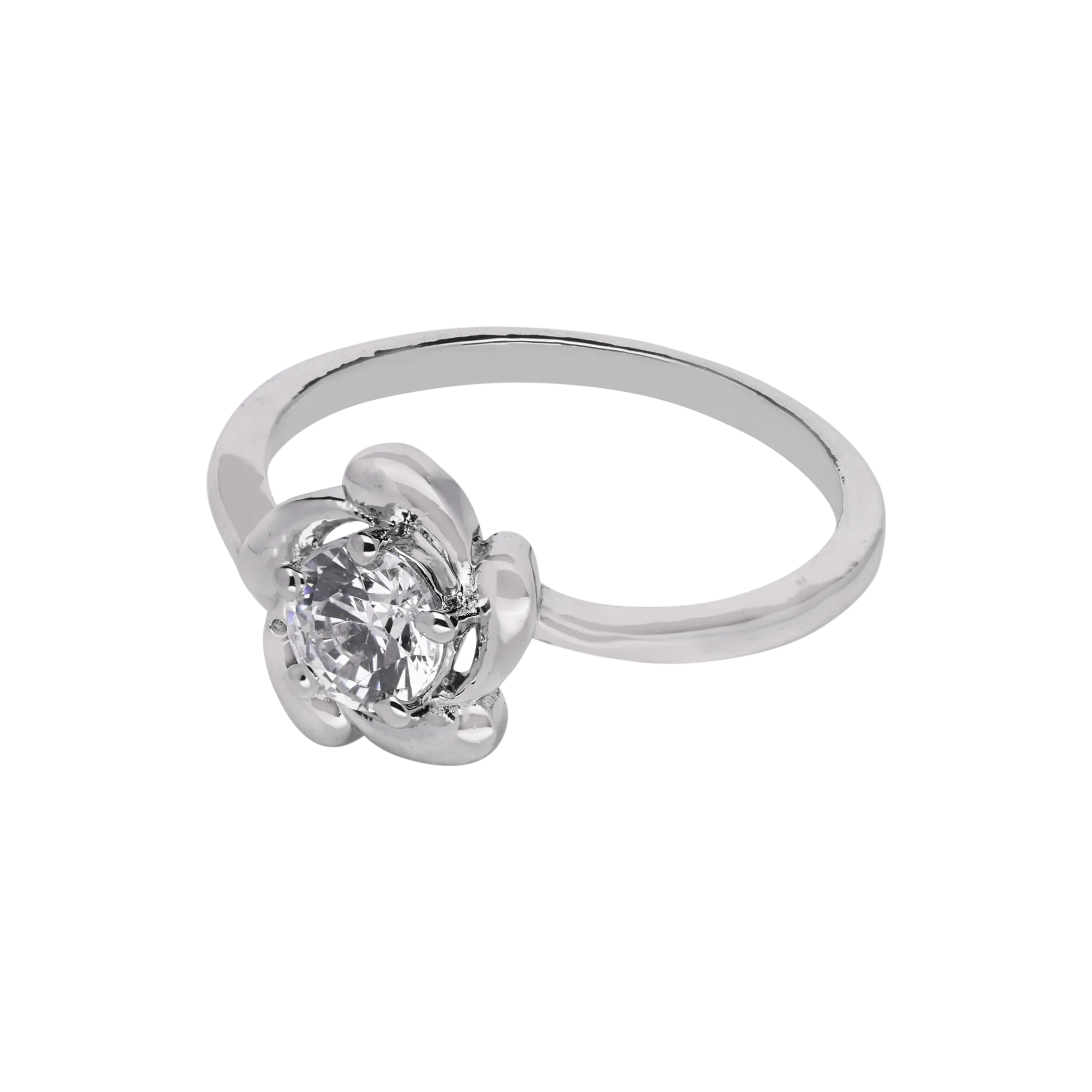 Floral Single Stone Zircon Ring | SKU : 0003448663