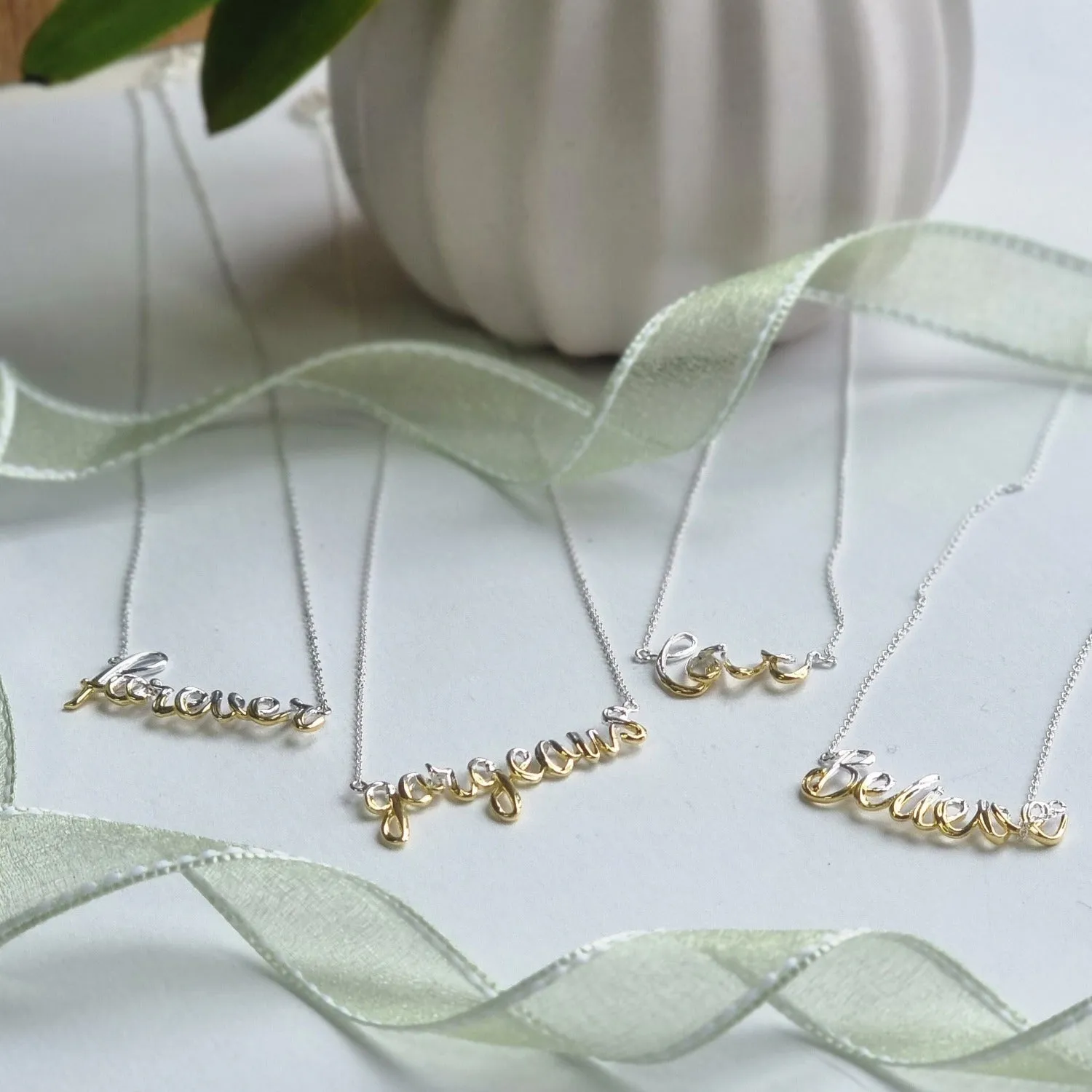 Forever Script Necklace