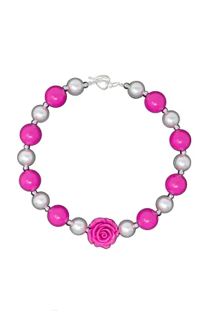 Fuchsia Pearl Bubblegum Necklace
