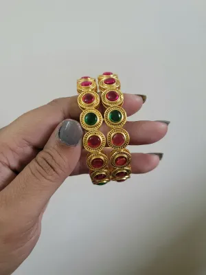 Gemzlane Dual Stone designer bangles