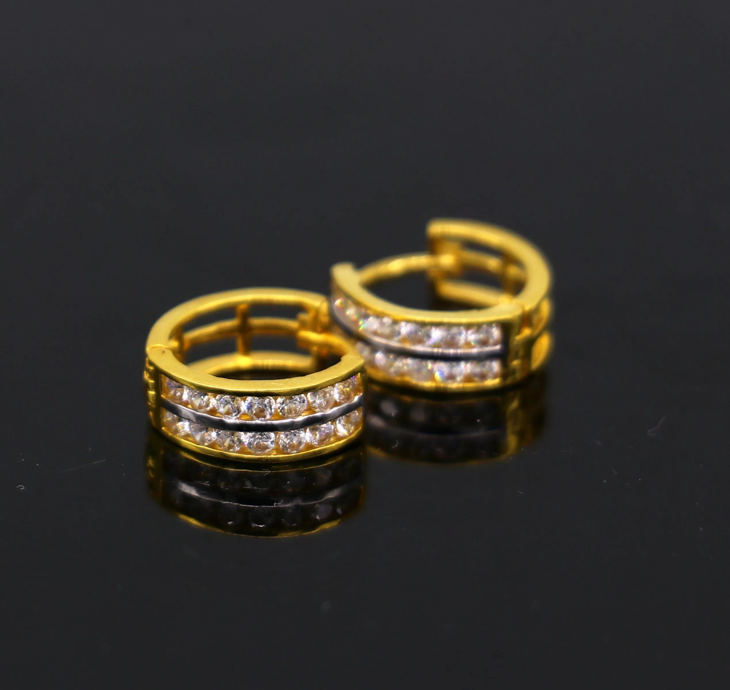 Genuine 18 kt fine yellow gold gorgeous hoops earring bali, gorgeous customized hook earring bali ear plug unisex dainty jewelry ho72
