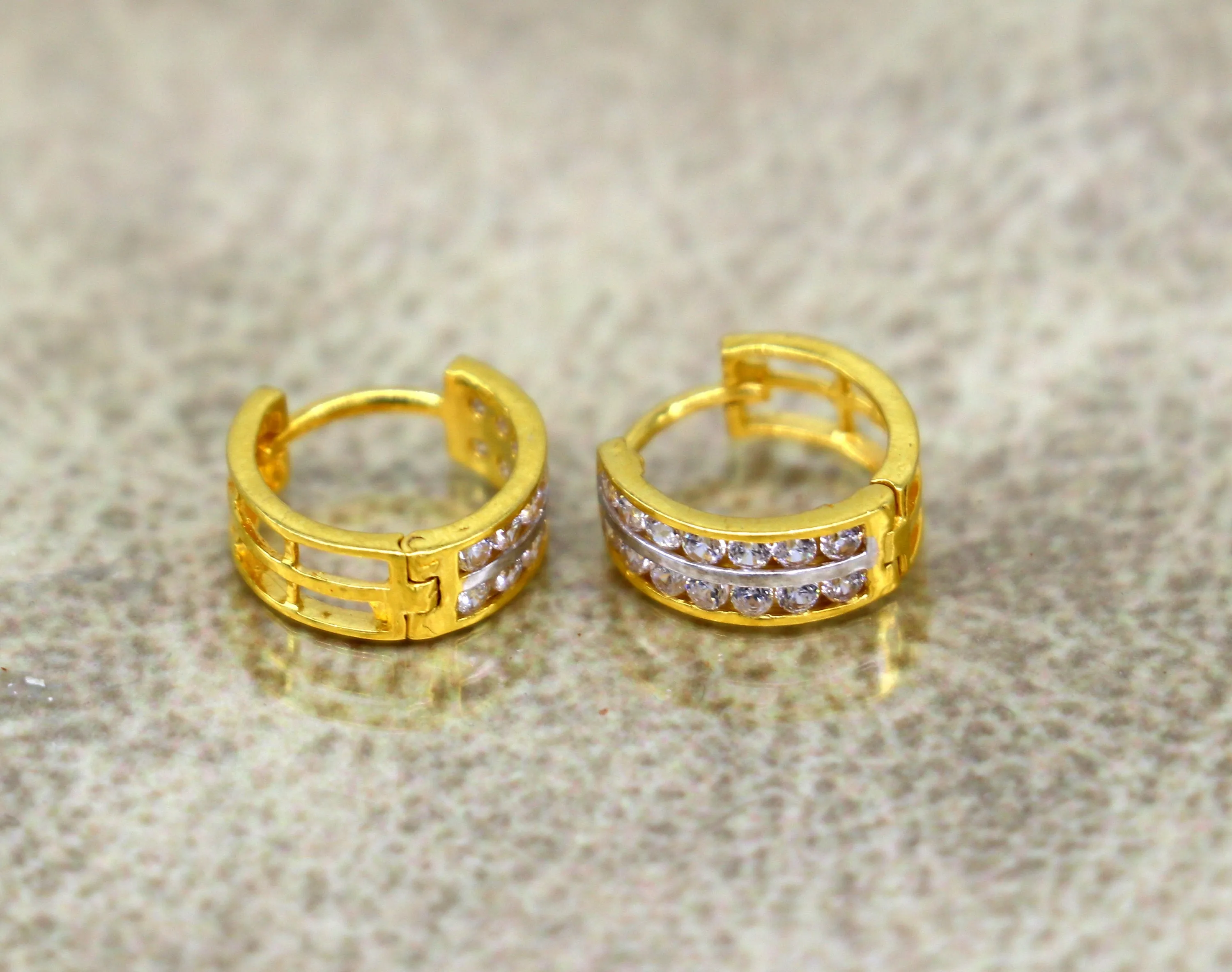 Genuine 18 kt fine yellow gold gorgeous hoops earring bali, gorgeous customized hook earring bali ear plug unisex dainty jewelry ho72
