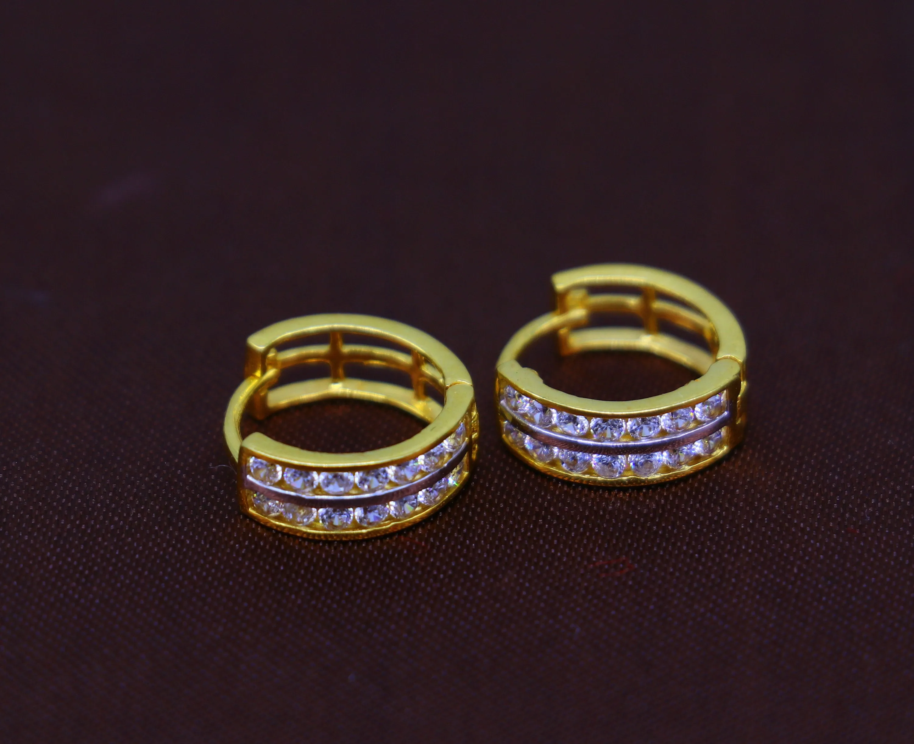 Genuine 18 kt fine yellow gold gorgeous hoops earring bali, gorgeous customized hook earring bali ear plug unisex dainty jewelry ho72