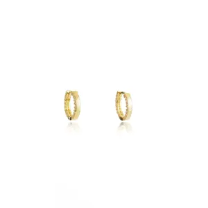 Georgini Sweetheart Pink and Yellow Hoops Gold