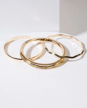 Gold 3 Pack Natural Bangles