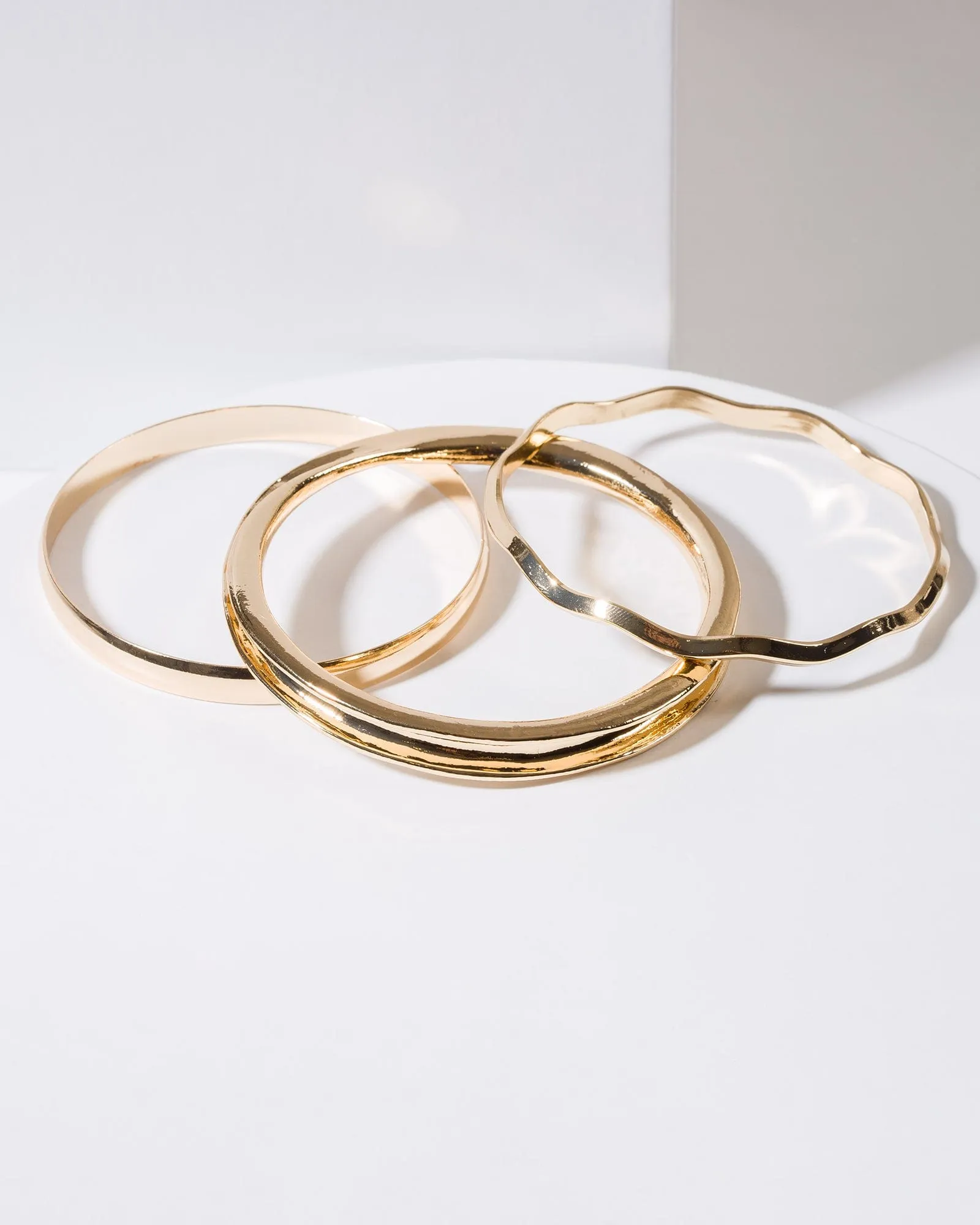 Gold 3 Pack Natural Bangles