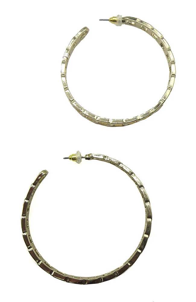 Gold Chain Hoops