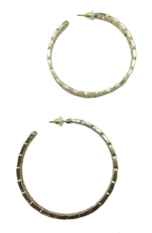Gold Chain Hoops