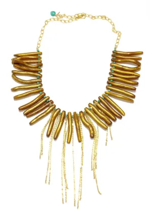 Gold Coral Necklace