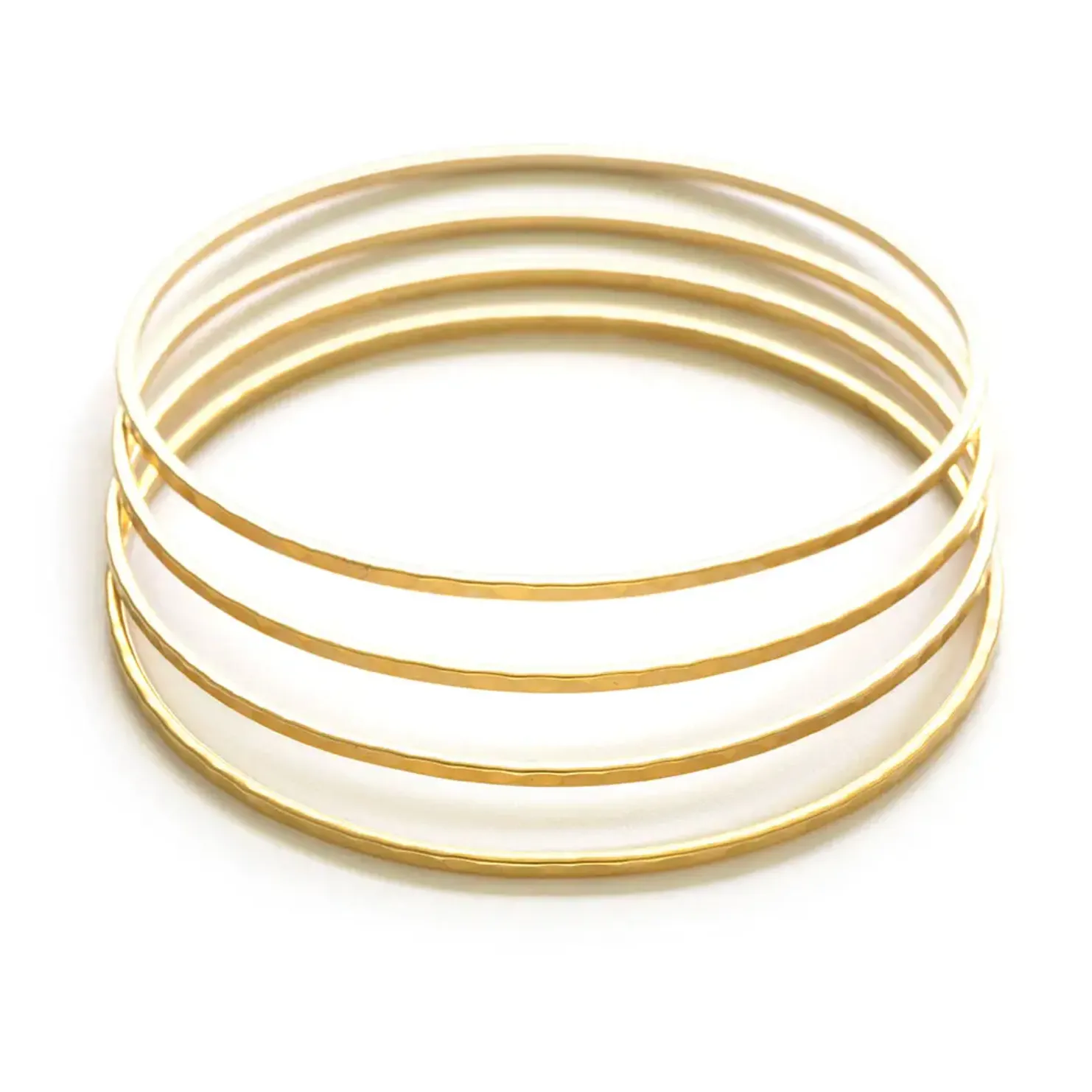 Gold Hammered Bangle