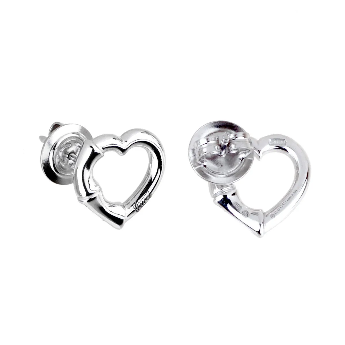 Gucci Bamboo Heart Stud Earrings