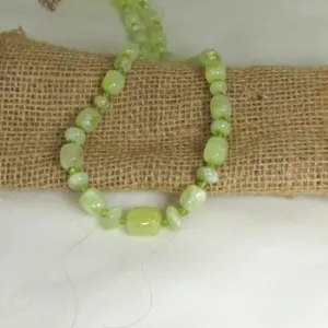 Handmade Sun Jade Designer Cut Gemstone Bead Necklace