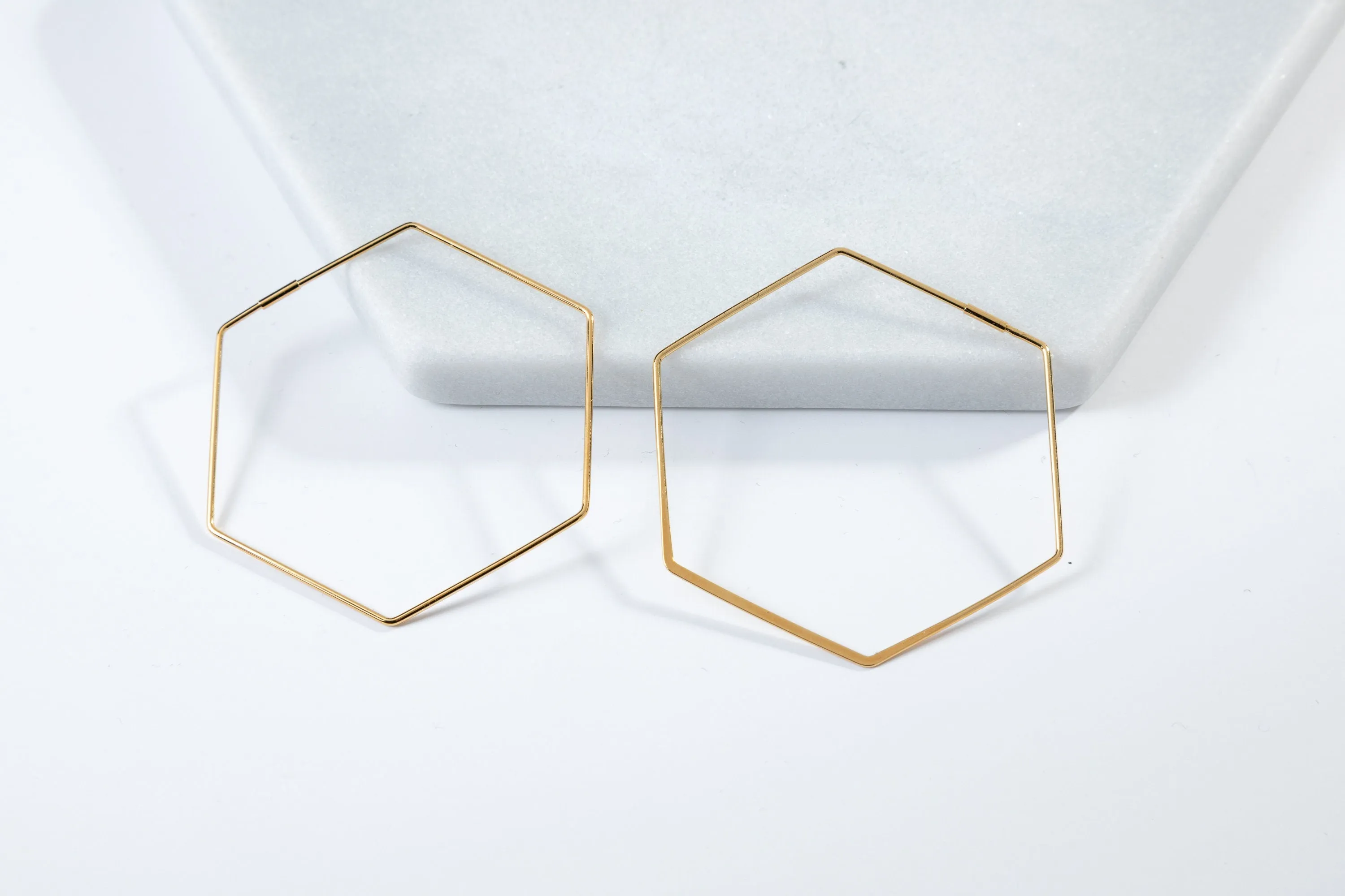 Hexagon Hoop earrings