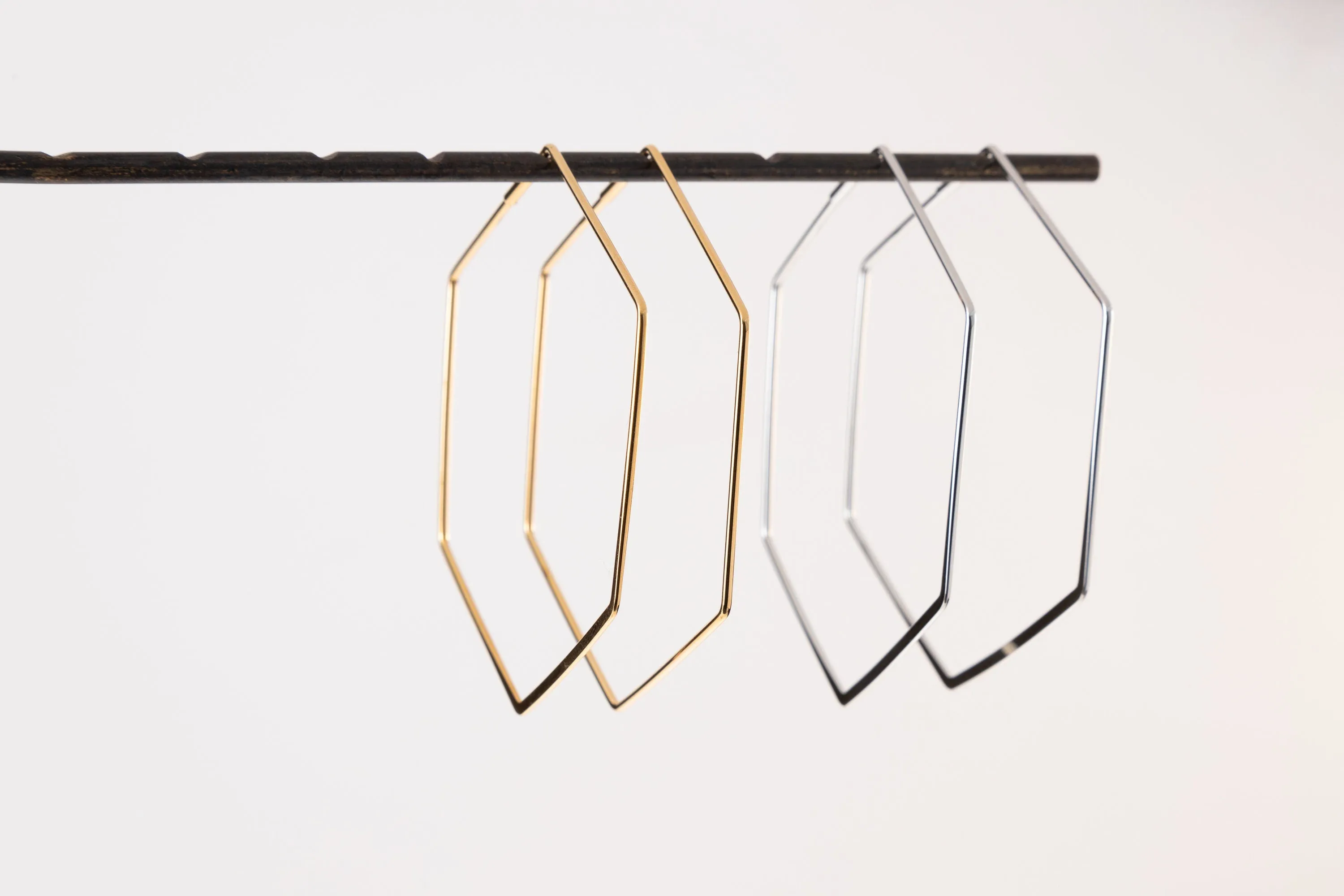 Hexagon Hoop earrings
