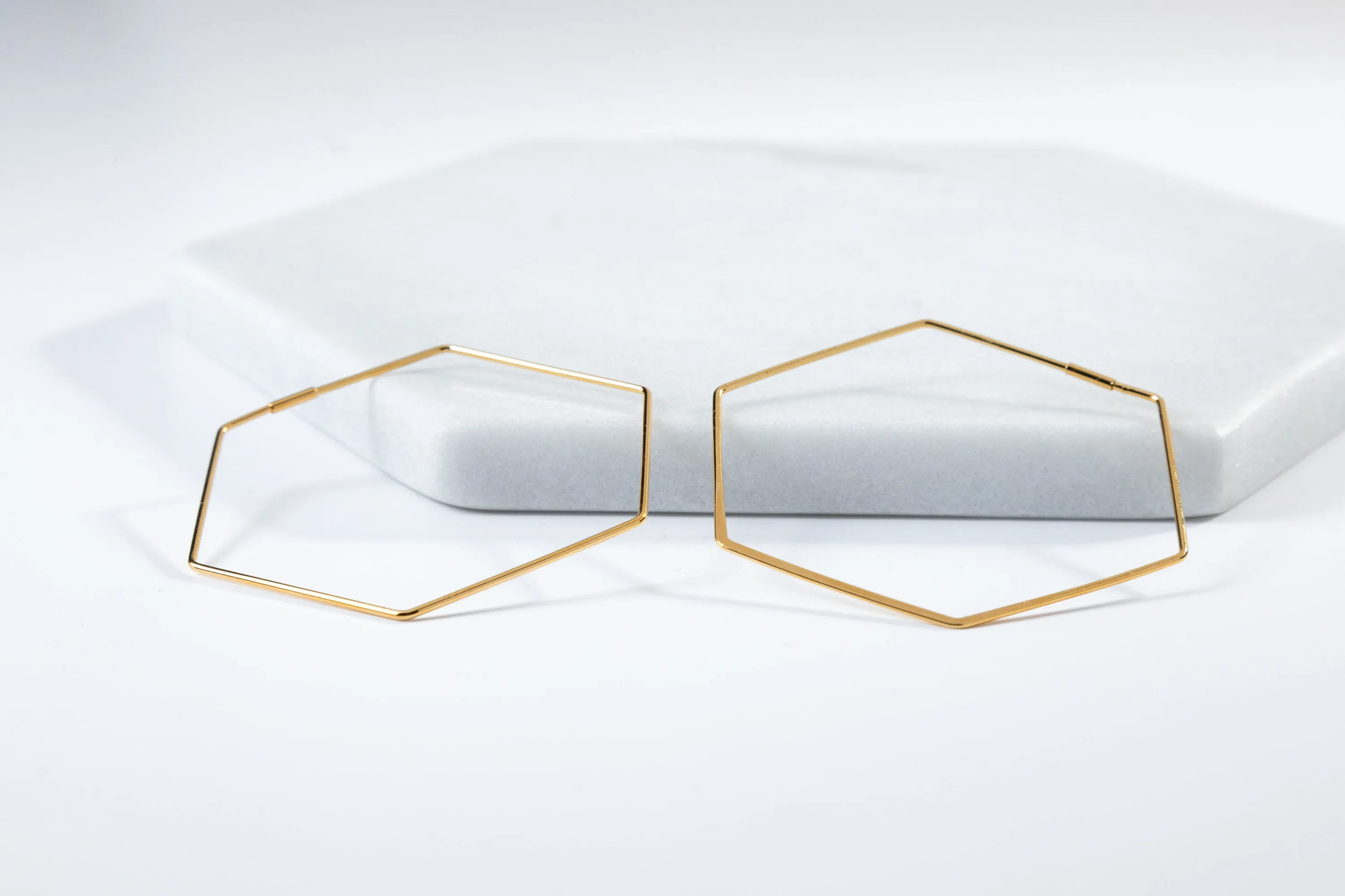 Hexagon Hoop earrings