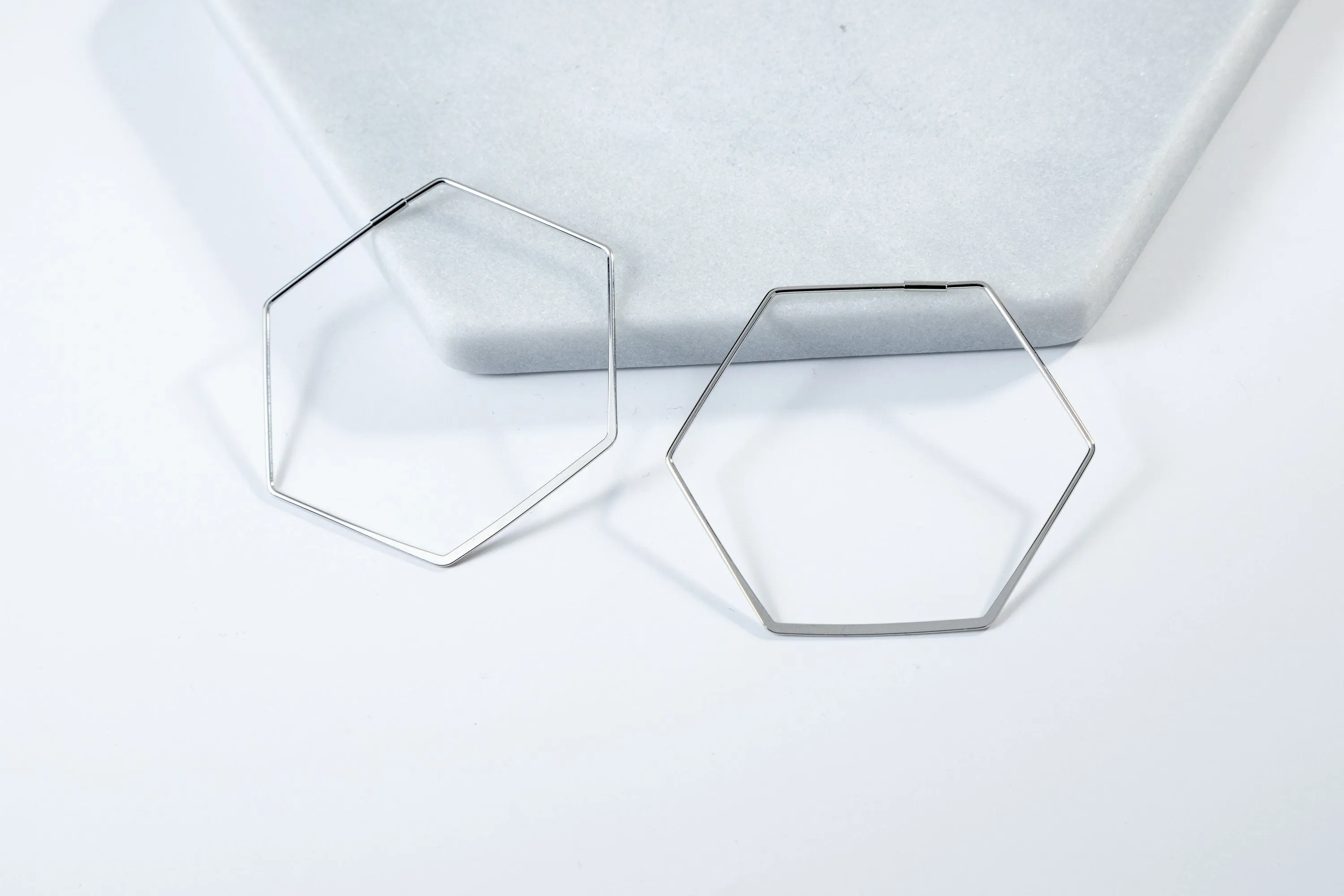 Hexagon Hoop earrings