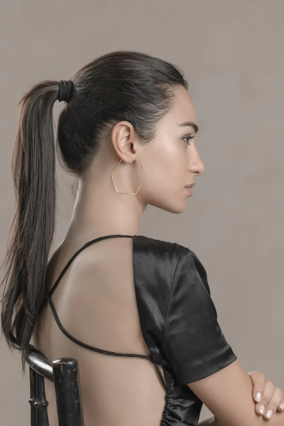 Hexagon Hoop earrings