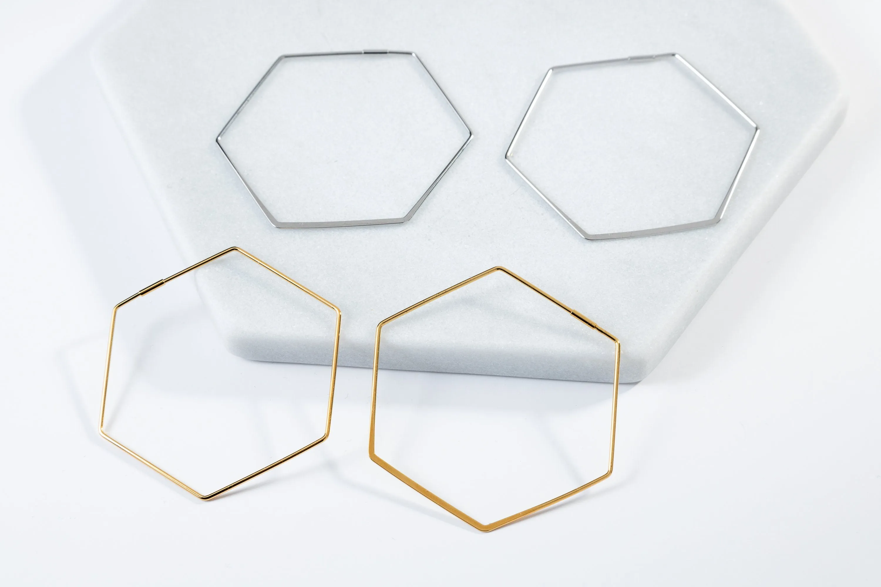 Hexagon Hoop earrings