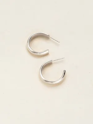 Holly Yashi Small Cara Hoop Post Earring - Silver