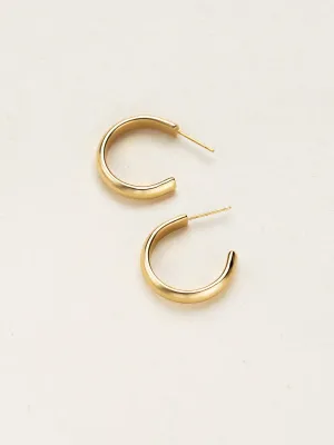 Holly Yashi Small Cara Hoop Post Earrings - Gold