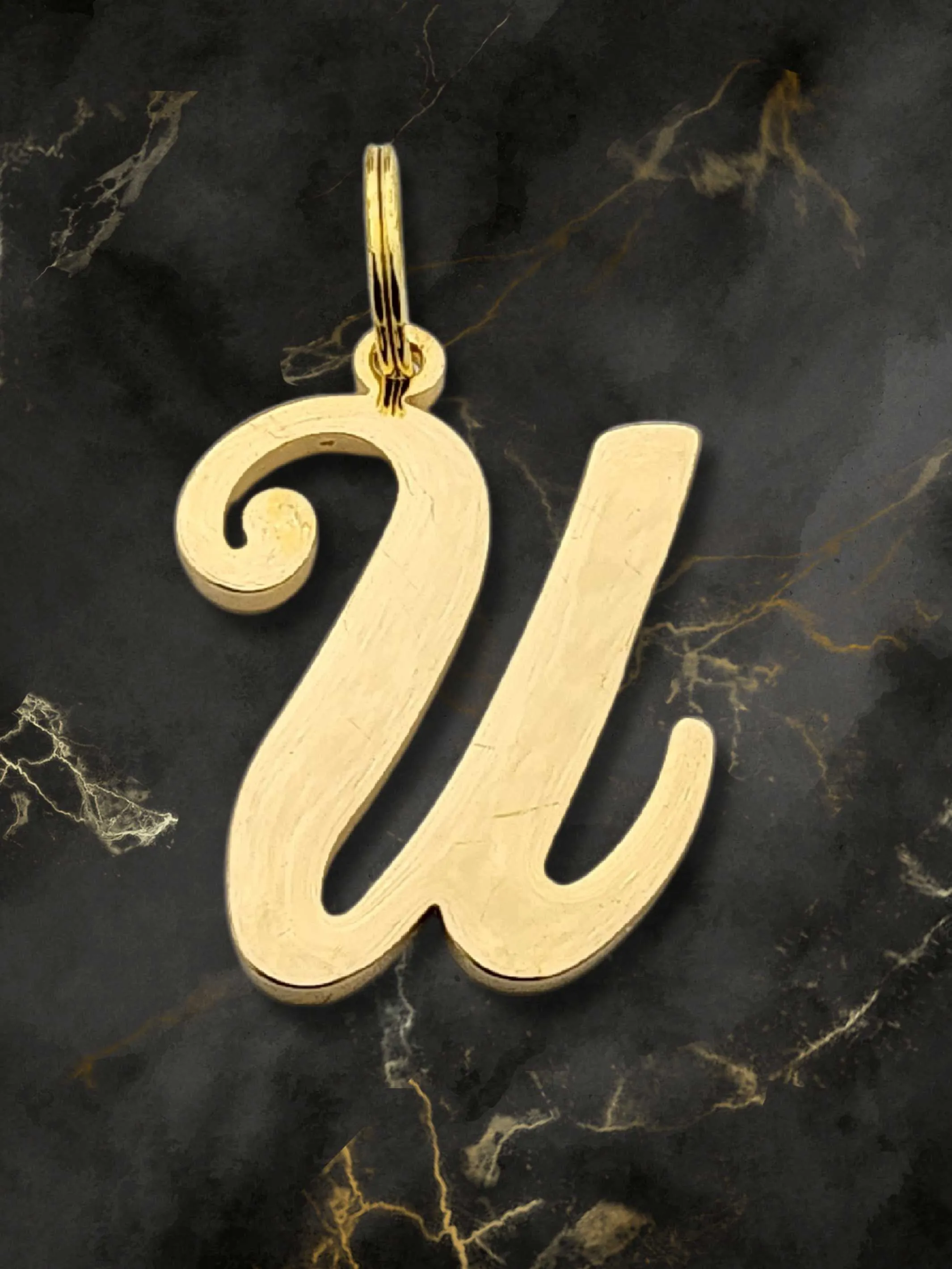 Initial Letter Jewelry Dog Tag - U