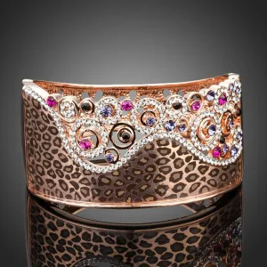 Jaguar Print Crown Bangle