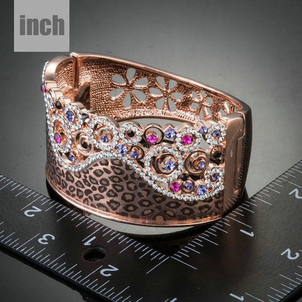 Jaguar Print Crown Bangle