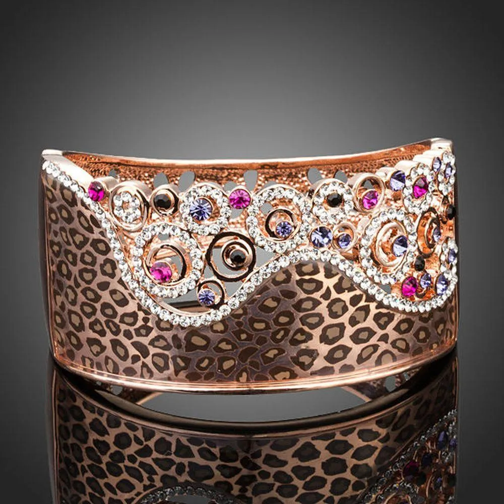 Jaguar Print Crown Bangle