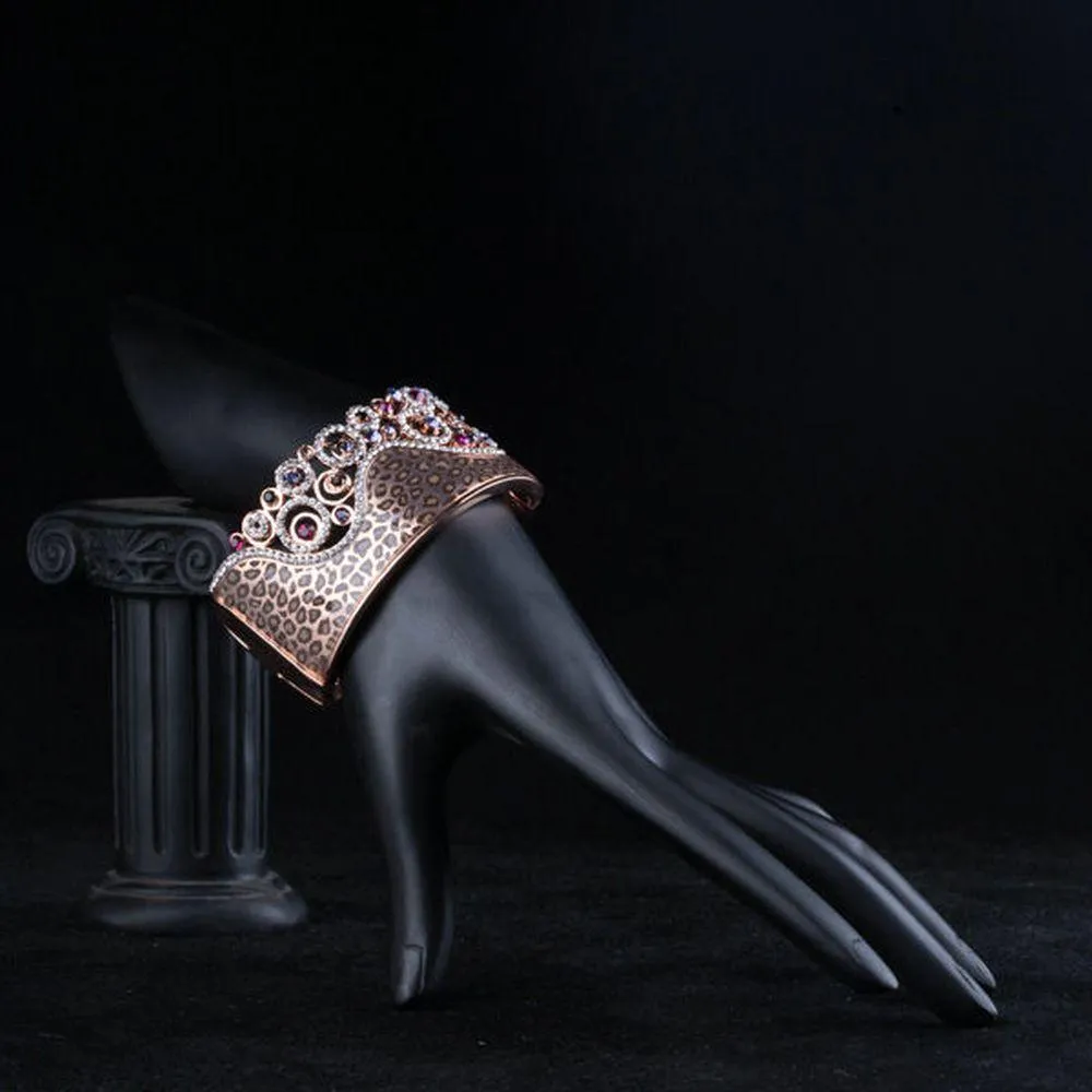 Jaguar Print Crown Bangle