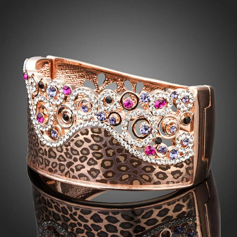 Jaguar Print Crown Bangle