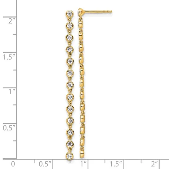 Lab Grown Diamond Post Dangle Earrings