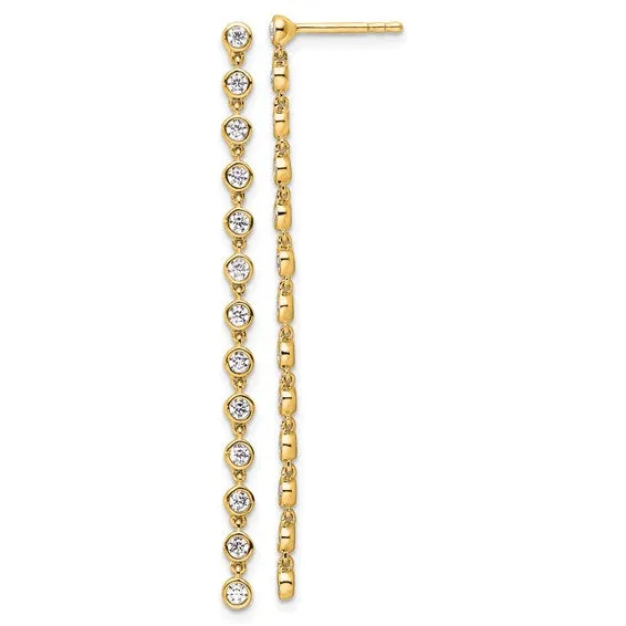 Lab Grown Diamond Post Dangle Earrings