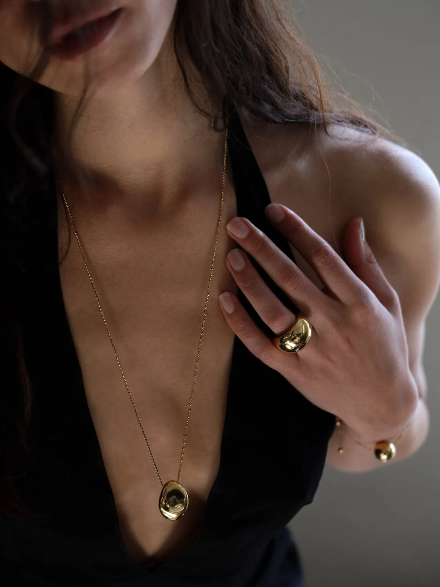Large Gold Orb Ring