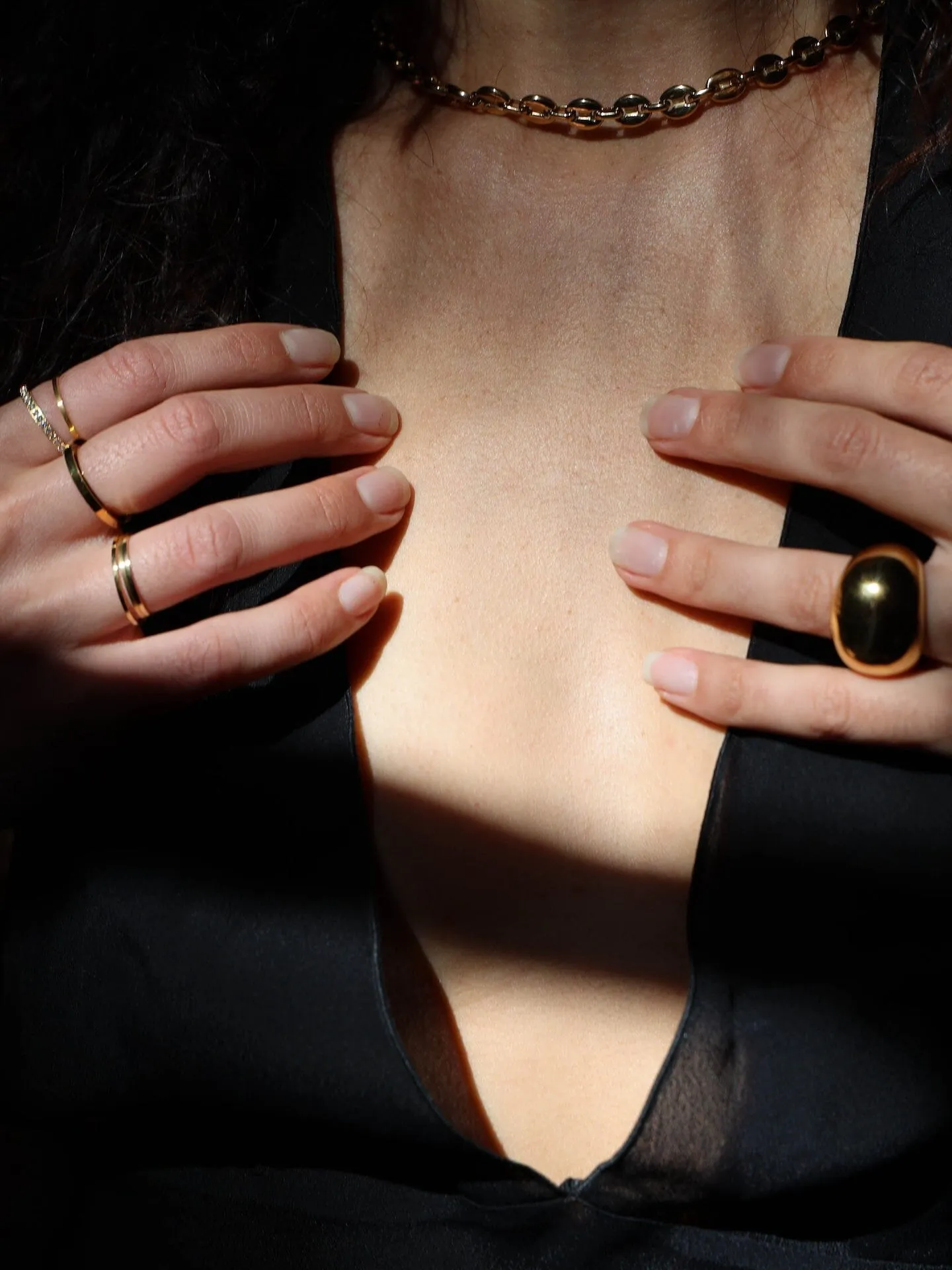 Large Gold Orb Ring