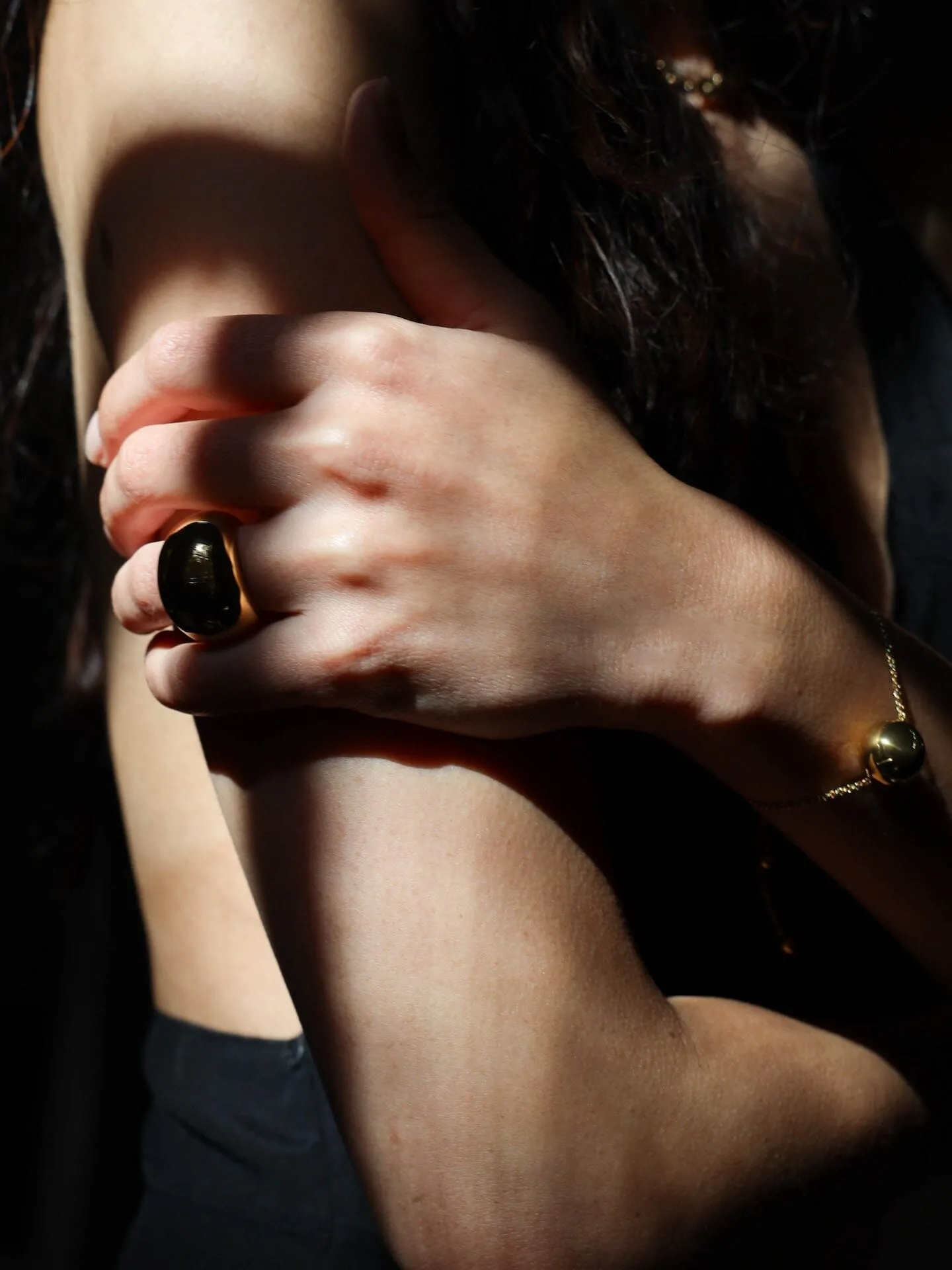 Large Gold Orb Ring