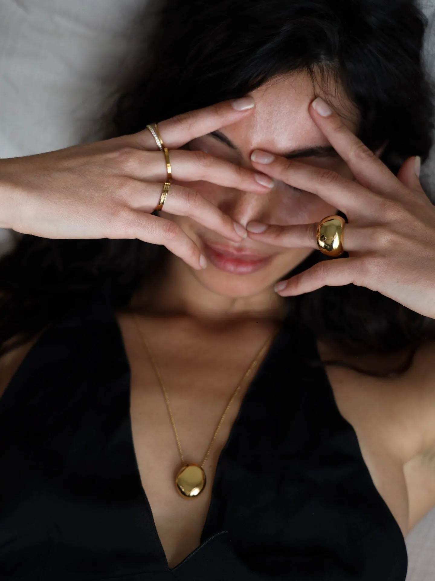 Large Gold Orb Ring