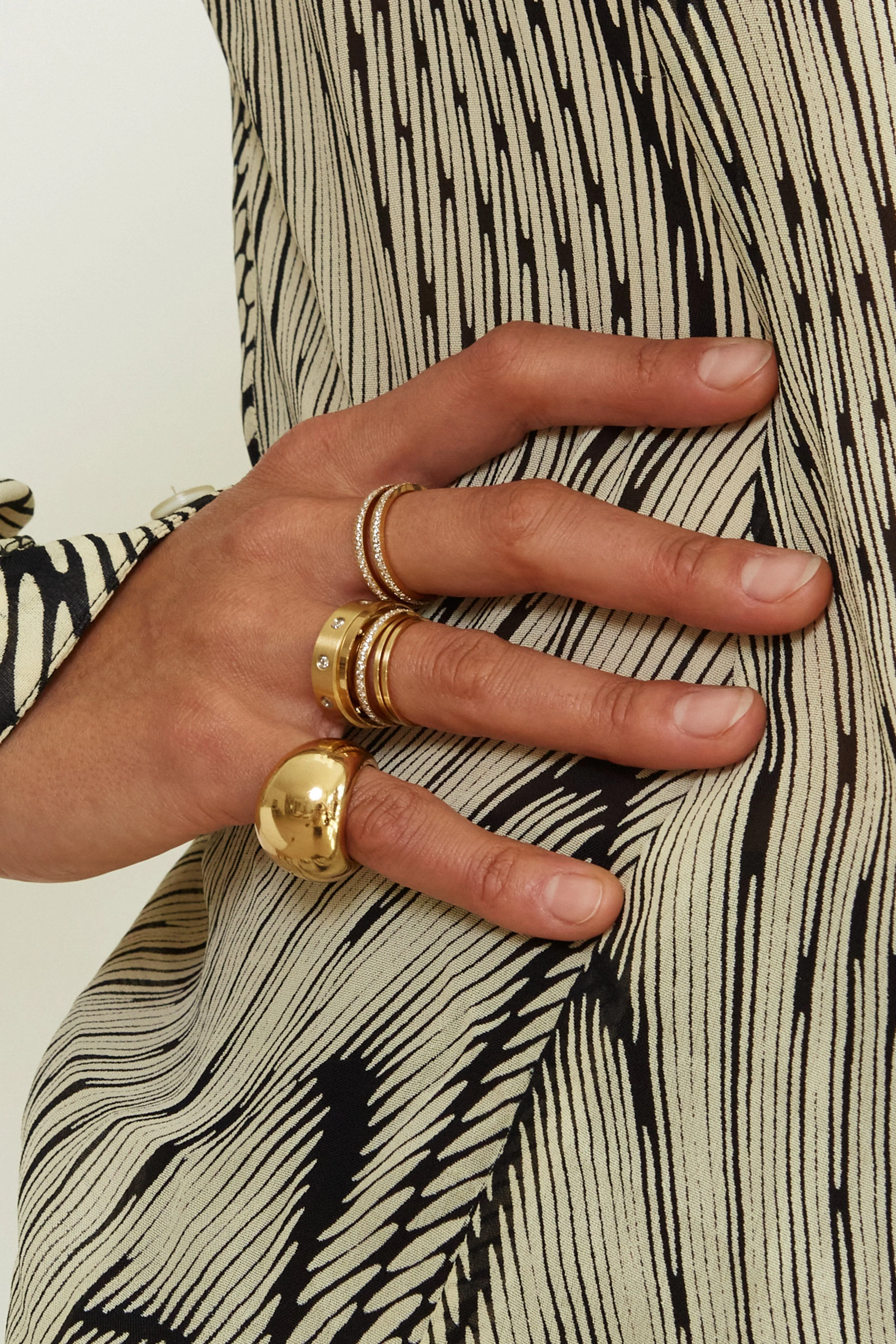 Large Gold Orb Ring