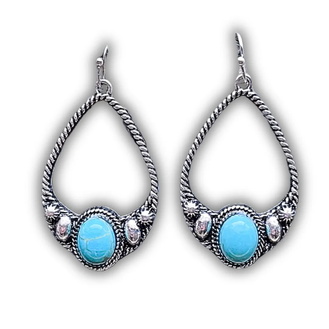Lasso Teardrop Earring - Silver