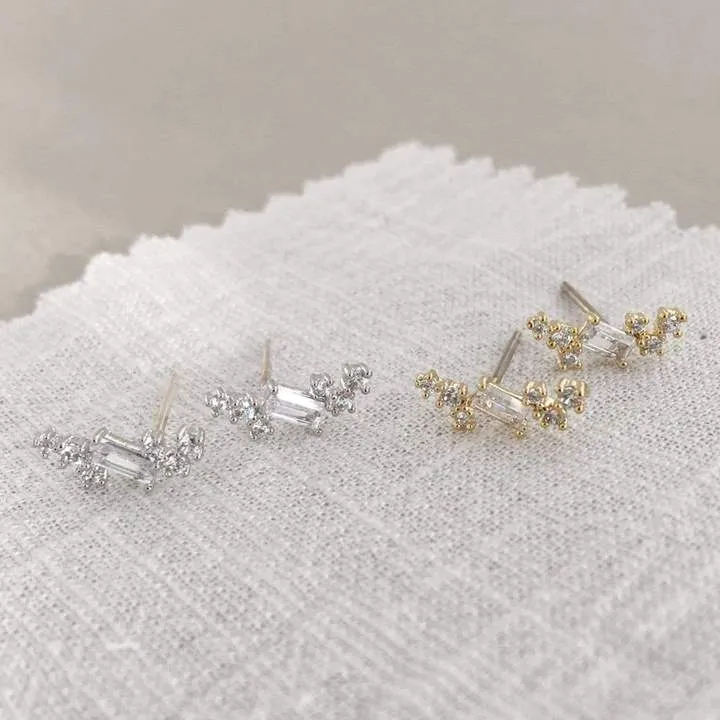 Laurel Climber Earrings - Silver