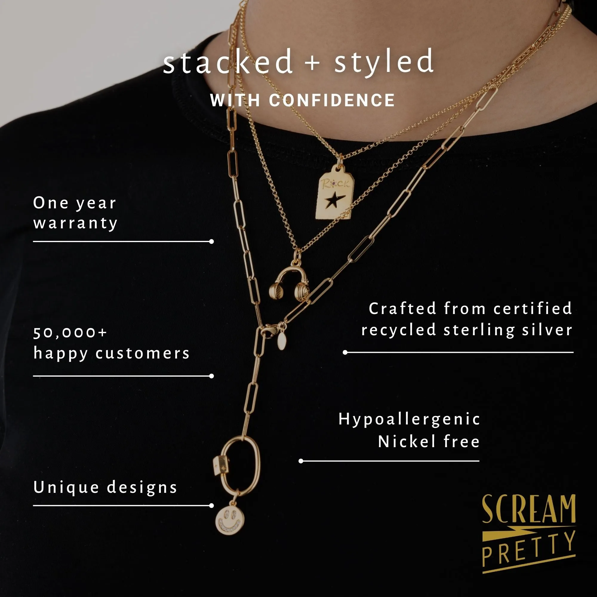 Layering Set - Gold Mini Snake and Snake Chain Necklace Set