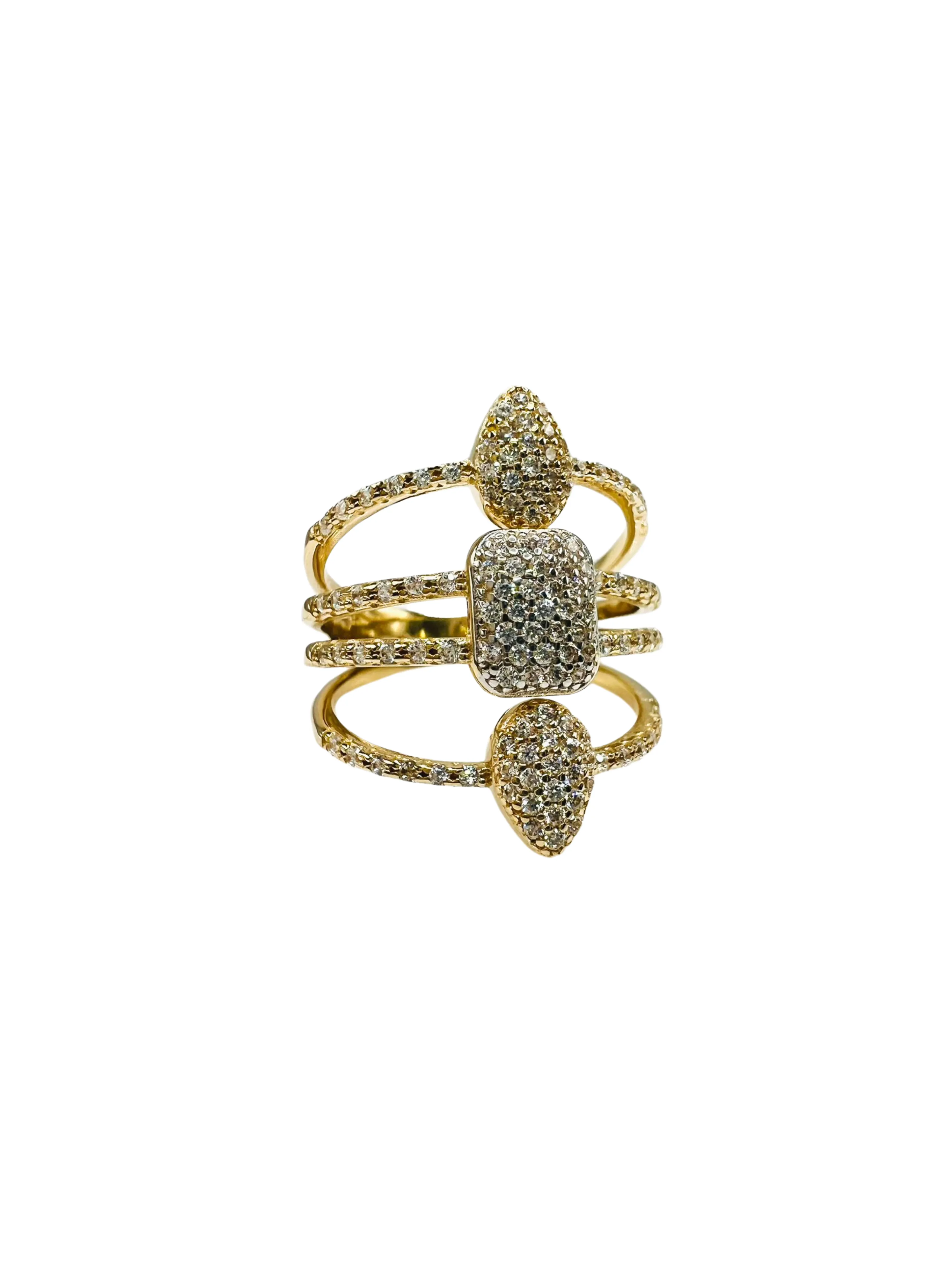 Lesotho Jewellery 14k Gold Ring for Women - 6.63 Grams, Size -S