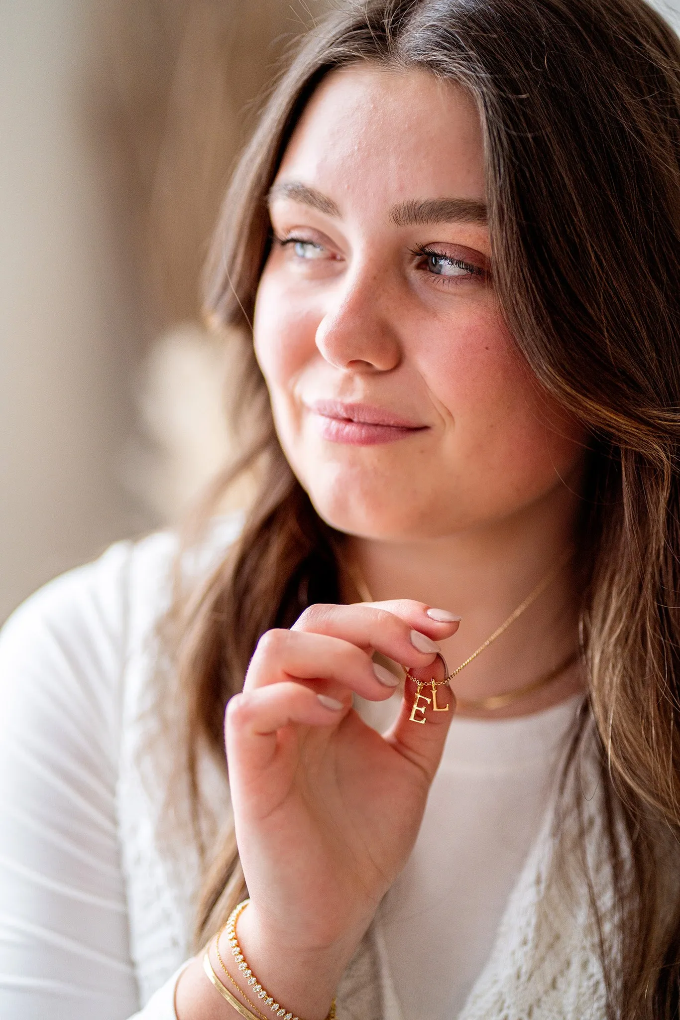 Letter Charm Necklaces