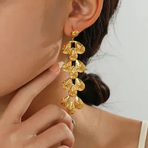 Long Drop Earrings Gold