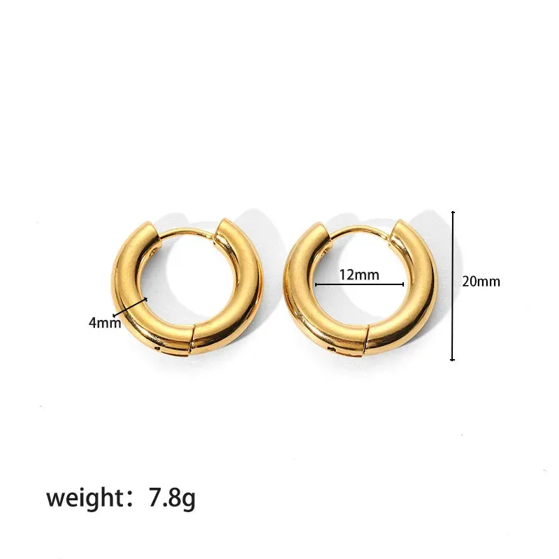Luxe Bold Gold Huggie Hoops