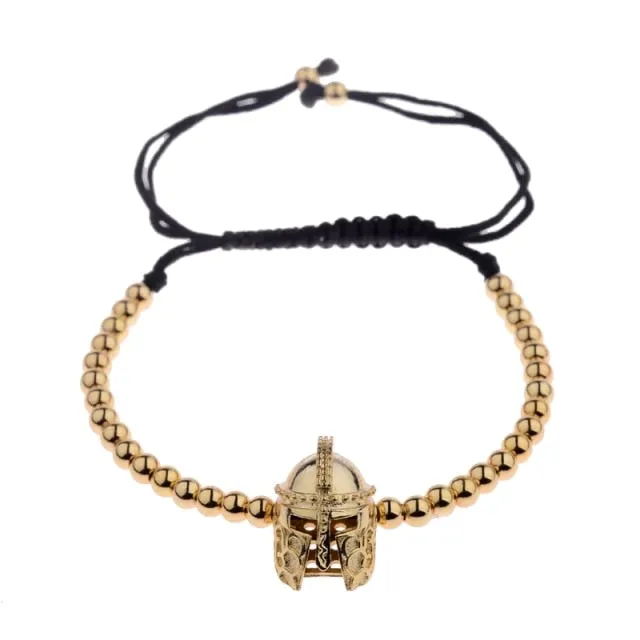 Luxury CZ Black ZirconCopper Beads Macrame Men Bracelets